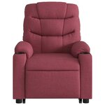 vidaXL Fauteuil inclinable de massage Rouge bordeaux Tissu