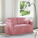 vidaXL Canapé Rose 138 x 78 x 80 cm Velours