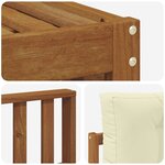 vidaXL Ensemble de canapés d'extérieur 5 pc Naturel et Crème