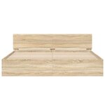 vidaXL Cadre de lit sans matelas chêne sonoma 200x200 cm