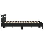 vidaXL Cadre de lit avec LED sans matelas noir 200x200 cm