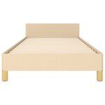 vidaXL Cadre de lit avec tête de lit Crème 80x200 cm Tissu