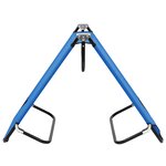 vidaXL Chaise longue pliable Bleu Acier