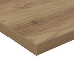 vidaXL Planches de bibliothèque   4 pièces  Chêne artisanal  40x40x1 5 cm  Bois d'ingénierie