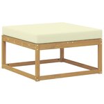 vidaXL Ensemble de canapés d'extérieur 7 pc Blanc et crème