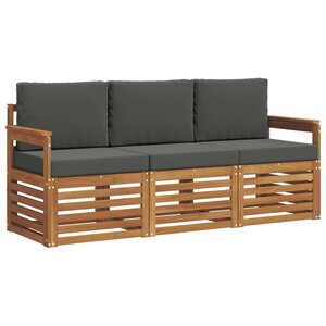 vidaXL Ensembles de canapés 3 pc Naturel et Anthracite