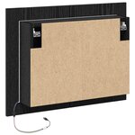Armoire miroir salle de bain LED vidaXL  chêne noir  60x12x45 cm  en bois d'ingénierie
