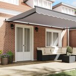 vidaXL Auvent Rétractable Gris clair 500 × 350 cm Polyester et Acier