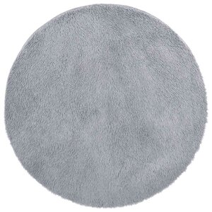 vidaXL Tapis Shaggy à poils longs NAVARRA gris argenté 100x100 cm