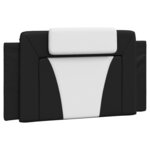 vidaXL Coussin de tête de lit noir et blanc 100 cm similicuir