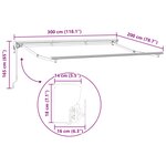 vidaXL Cadre de store rétractable électrique Anthracite 3 x 2 m Acier