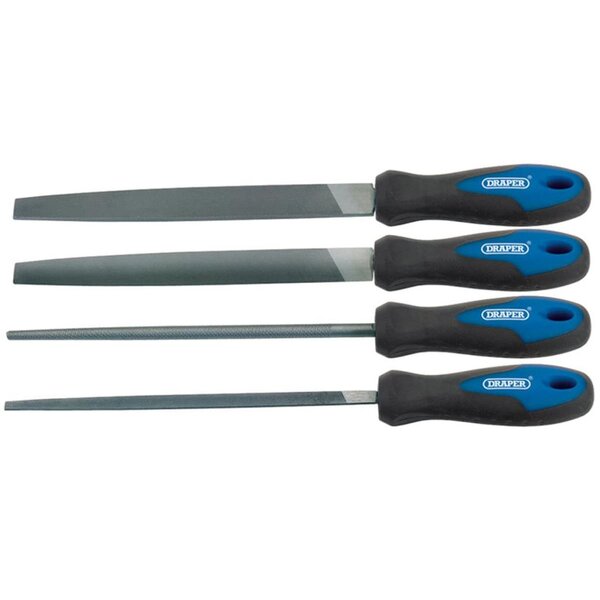 Draper tools ensemble de limes d'ingénieur 4 pièces 200 mm 44962