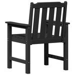 Chaises de jardin vidaXL 4 Pièces Noir 65 5x55 5x88 cm HDPE