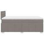 vidaXL Sommier à lattes de lit avec matelas Taupe 120x200 cm Tissu