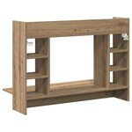 vidaXL Bureau mural chêne artisanal 105 x 48 x 75 cm Bois d'ingénierie