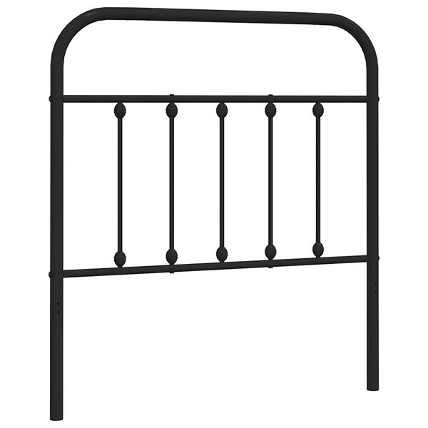 vidaXL Tête de lit métal noir 80 cm