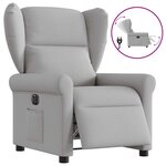 vidaXL Fauteuil inclinable électrique gris nuage tissu
