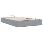 vidaXL Cadre de lit ottoman sans matelas gris clair 120x200 cm tissu
