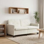 vidaXL Canapé-Lit Crème Tissu