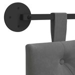 vidaXL Tête de lit suspendue Gris foncé Velours