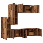 vidaXL Unité murale de TV 5 Pièces Bois Ancien Bois d'ingénierie