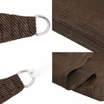 vidaXL Voile d'ombrage 160 g/m² Marron 2x3 5 m PEHD
