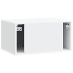 vidaXL Meuble TV mural Blanc 59 5 x 41 x 30 cm Bois d'ingénierie