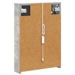 vidaXL Armoire Miroir de Salle de Bain Gris béton 43 x 11 5 x 60 5 cm