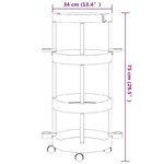 vidaXL Chariot de ménage avec panier de rangement Aluminium