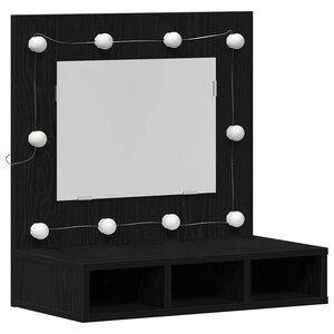 vidaXL Armoire Miroir Chêne noir 62 x 31 5 x 62 cm Bois d'ingénierie