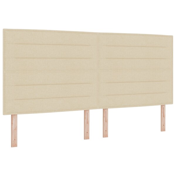 Lit Box Spring vidaXL avec Matelas Crème 200x200 cm Tissu