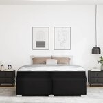 vidaXL Cadre de lit Noir 180 x 200 cm Faux cuir