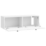 vidaXL Meuble TV mural 98 x 31 x 30 cm Blanc brillant