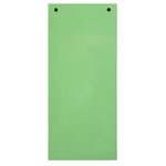 Paquet 100 Fiches Intercalaires Horizontales Unies Perforées Forever - 105x240mm - Vert - X 12 - Exacompta