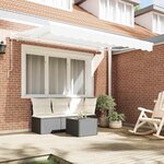 vidaXL Auvent Rétractable Blanc 300 x 200 cm tissu
