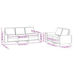 vidaXL Ensemble de canapés 2 Pièces taupe tissu