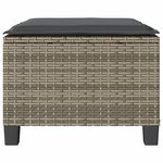 vidaXL Ensemble de bistro 3 Pièces avec coussins gris résine tressée