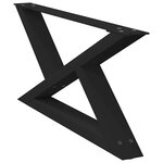 vidaXL Pieds de table basse 2 pièces Noir 70 x (30-31 3) cm Acier