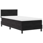 vidaXL Lit à ressorts avec matelas et LED Noir 90x190 cm Velours