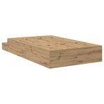vidaXL Cadre de lit avec rangement avec tiroir chêne artisanal