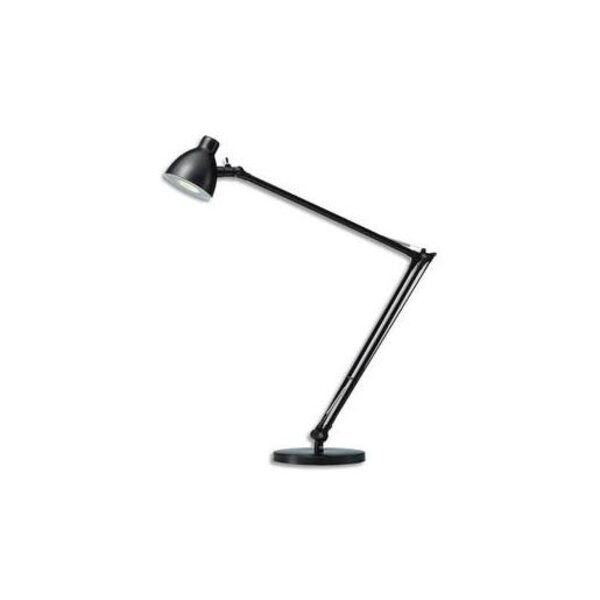 Lampe à LED Valencia coloris noir double bras aluminium et tête réglable Amplitude max 63 cm HANSA