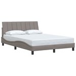 vidaXL Cadre de lit sans matelas Hanko taupe 120x200 cm tissu
