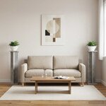 vidaXL Support de Plante 2 pièces Gris béton 25 x 25 5 x 100 5 cm