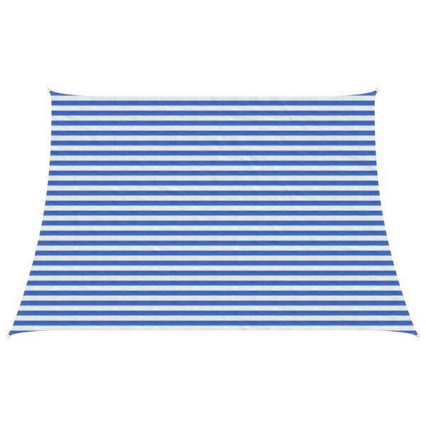 vidaXL Voile d'ombre 3 / 4 x 3 m HDPE Rectangulaire Bleu et Blanc