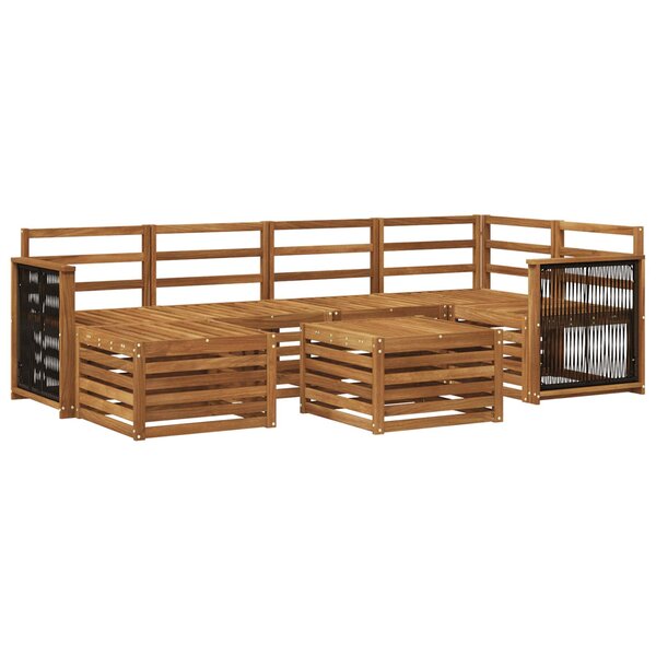 vidaXL Ensemble de canapés d'extérieur 6 pc Naturel