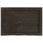 vidaXL Dessus de table marron foncé bois chêne massif traité