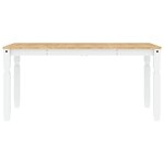 vidaXL Ensemble à manger Panama 3 Pièces blanc bois de pin massif