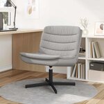 vidaXL Chaise pivotante Gris nuage 63 x 75 x 76 cm tissu