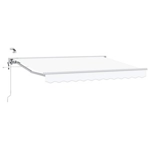 vidaXL Auvent rétractable électrique Blanc 3 5 x 2 5 m
