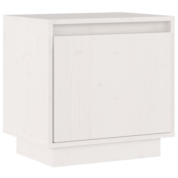 vidaXL Table de chevet Blanc 40x30x40 cm Bois de pin solide